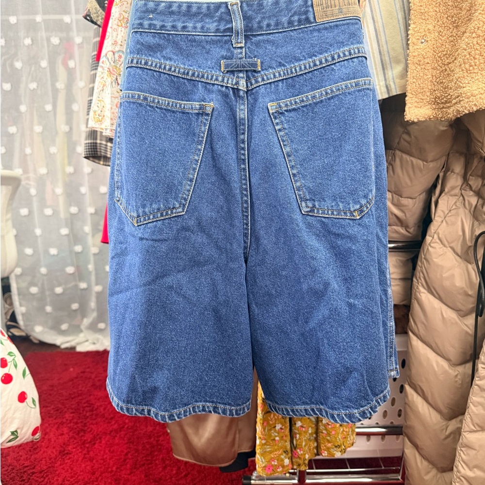 Y2K Blue Baggy Denim Women's Shorts - Picture 3 of 4